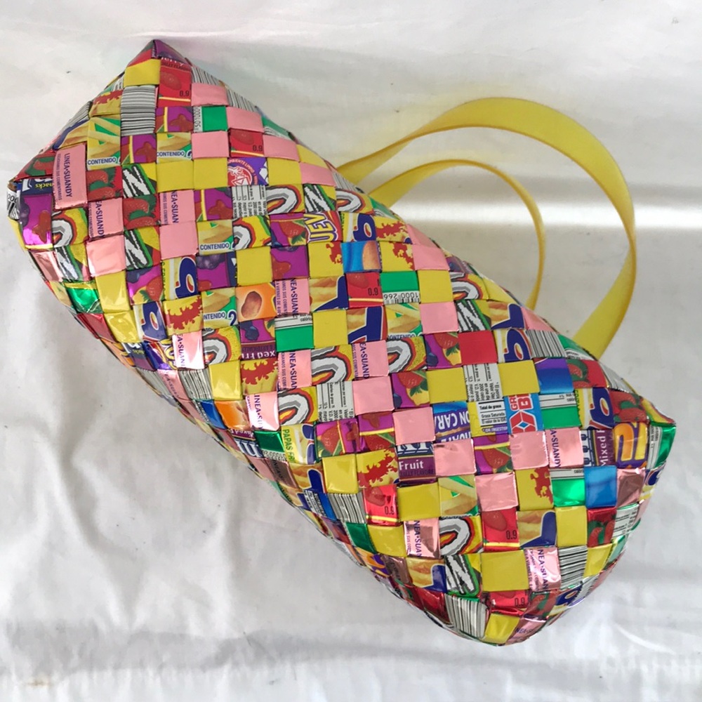 Fun Designer Candy Wrapper Woven Bag - image 4